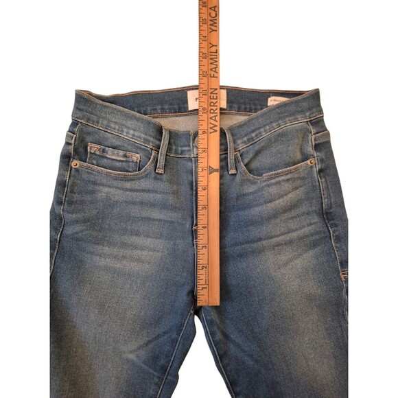 FRAME le Skinny de Jeanne Crop Jeans Stretch Denim Jeans Medium Wash sz 26 - Picture 4 of 7